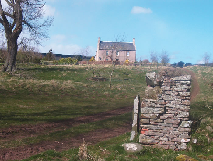 Image 2b: Hutton's gatepost &amp; dyke